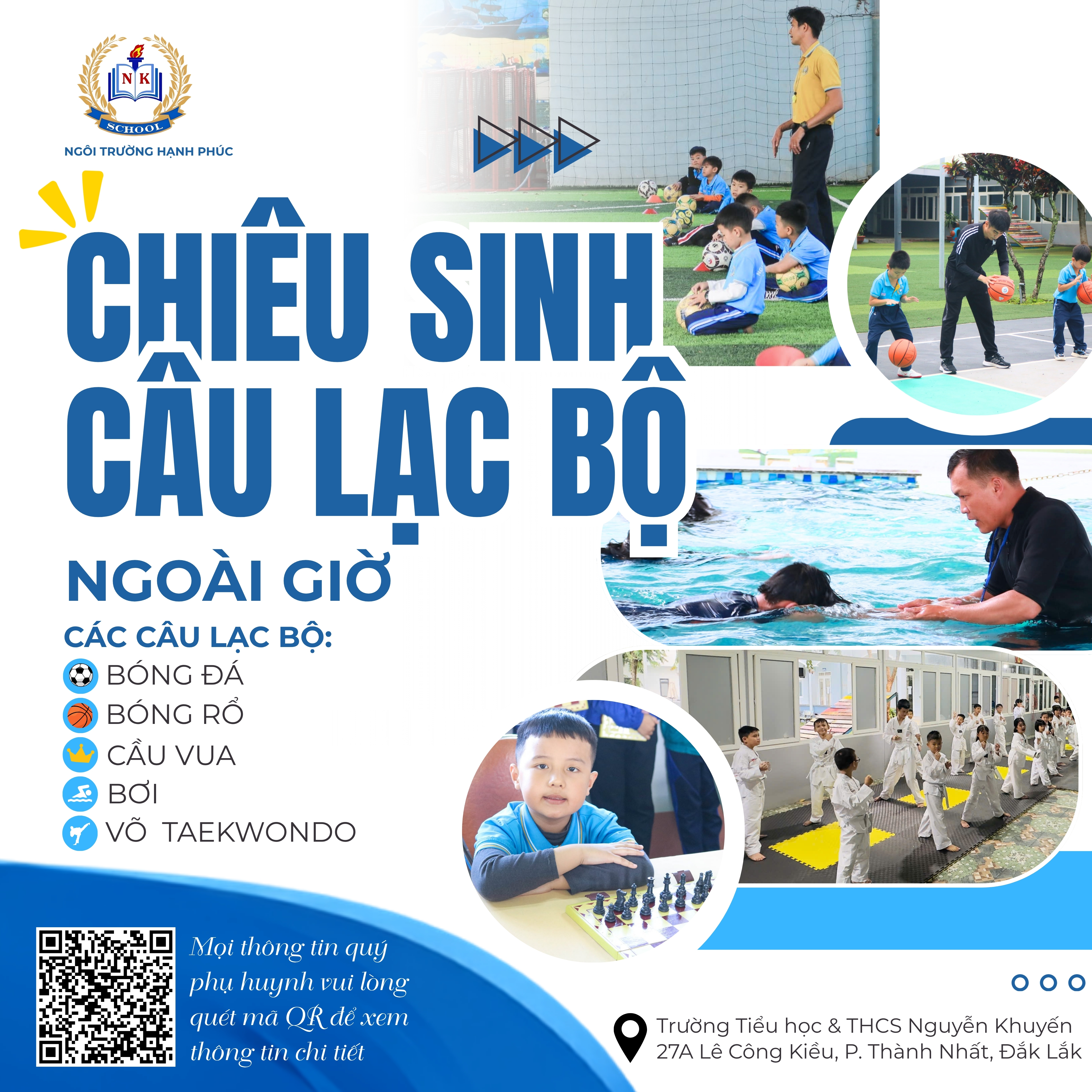 CHIÊU SINH CÂU LẠC BỘ NGOÀI GIỜ NĂM HỌC 2026 - 2027